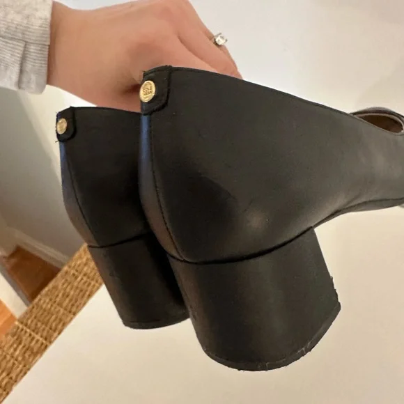 Cole Haan Black Leather Block Heel Pump - Picture 9 of 9